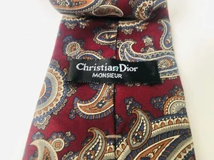 Vintage Christian Dior Monsieur Vintage Tie All Silk Made in Italy - Picture 1 of 7