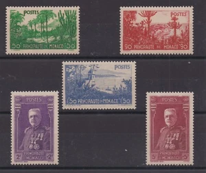MONACO: SERIE COMPLETE DE 5 TIMBRES NEUF** N° 135 à 139 Cote: 310€ - Imagen 1 de 2