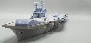 HMS Hermes (R12) 1/350 Falkland Flugzeugträger Waterline Schiffsmodell Bausatz - Bild 1 von 12