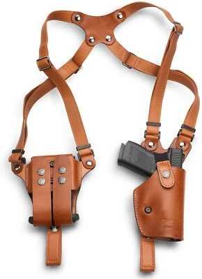 Handmade Leather Shoulder Holster For Glock 17/19, 1911,Taurus G2C/G3C,Sig P226 - Image 1 of 4