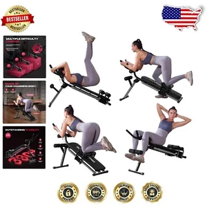 Compact Foldable Ab Workout Equipment with Resistance Levels and Safety Features - Picture 1 of 8