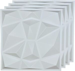 Acoustic Diffuser Panel - Geometric - White - Acoustic Diffusion Wall Panels 