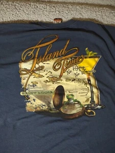 The Duck Company XL Dark Blue Saint Lugia Island Time T-Shirt - Picture 1 of 14