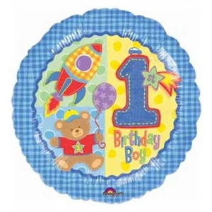 Luftballons Baby Junge 1. Geburtstag - Hugs n Stitches - 2er Set - Bild 1 von 1