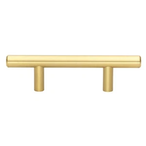 GlideRite 2-1/2" CC Solid Bar Cabinet Pull Satin Gold - 5007-64-SG-1 - Picture 1 of 3