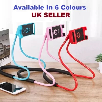 New Universal 360 Flexible Lazy Neck Hanging Bed Mobile Phone Holder Mount Stand - Image 1 of 4