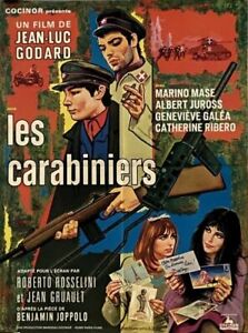 Jean-Luc GODARD THE CARABINEERS LES CARABINIERS 1963 FRANZÖSISCHES POSTER 24x32
