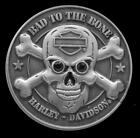 Crâne 3D strass Harley Daviddson « Bad to the Bone PIN 1,25 pouce. NEUF !!!