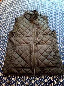 Joules Ladies Khaki Halesworth Fleece Lined Gillet Size L - Foto 1 di 5