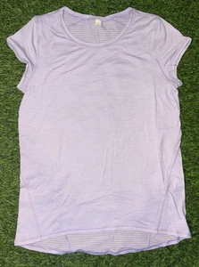 Lululemon Women Metal Vent Tech Shirt Swiftly Workout Size 6 Pastel Lavender - Picture 1 of 4
