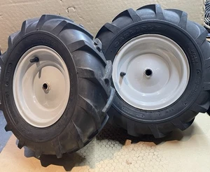 Troy-Bilt Horse Tiller Wheels & Carlisle Ag Tires 4.80/4.00-8 OEM Excellent Con - Picture 1 of 11