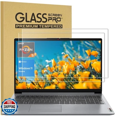 2 Pack Tempered Glass Screen Protector for Lenovo 15.6" Laptops | Compatible  - Image 1 of 4