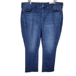 NYDJ Curves Marilyn Straight Heavenly Jeans Damen Übergröße 28 Blau Stretch NEU - Bild 1 von 13