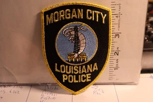 police patch MORGAN CITY POLICE LOUISIANA  GOLD TRIM - Picture 1 of 1