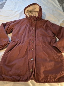 Cappotto donna taglia XS filo universale sherpa foderato invernale fienile marrone ruggine cinch... - Foto 1 di 14