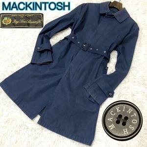 MACKINTOSH×LoroPiana Single Trench Coat Shadow Logo Navy L 40 Spring Coat - Picture 1 of 12