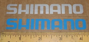 Lot of 10 Shimano Stickers 4.5" x 7/8" Blue & Silver - Picture 1 of 2