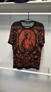Dolce & Gabbana Men's Virgin Mary Mesh T-Shirt Size 48 - Picture 1 of 9