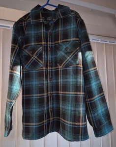 Next Boys Blue Navy Mustard Check Over Shirt Flannel Shacket 11 10-11 11-12 NWT - Picture 1 of 4