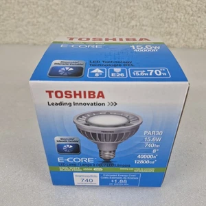 Toshiba E-Core PAR30 LED Bulb 15.6W 4000K Cool White 8° Spot E26 Dimmable 740... - Picture 1 of 7