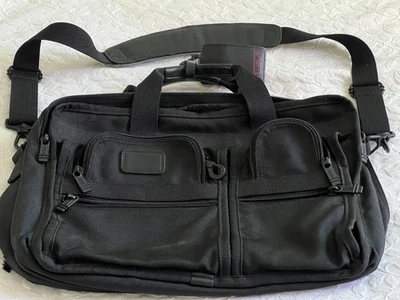 Tumi Alpha 204D3 Ballistic Nylon Expandable Black Briefcase File Bag with Strap - Image 1 of 4