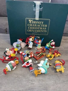 DISNEY COLLECTION CHRISTMAS ORNAMENTS VINTAGE 1980 SET OF 12 - Picture 1 of 10