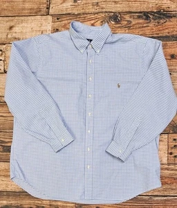 Ralph Lauren Con Botones Para Hombre Grande y Alto Manga Larga Talla 2XB Patrón Guinga  - Imagen 1 de 9