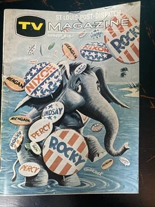 TV Magazin Guide St Louis Post Dispatch August 1968 Republican Convention - Bild 1 von 11