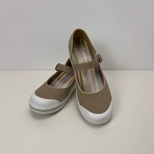 Dansko Vegan Canvas Mary Jane Shoes Women’s 40 US 9.5-10 Khaki Tan - Picture 1 of 9