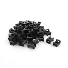 Plastic 3mm Screw Mounting 5mm Width Tie Cable Mount Saddle Base Holder 50Pcs