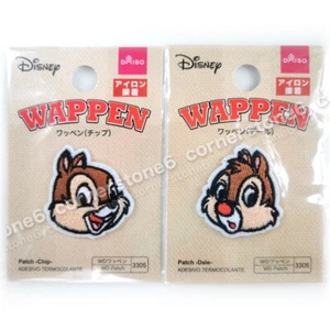 ~ Disney - CHIP and DALE - Japan Daiso - set of 2 cloth PATCHes - CHIP n DALE * - Picture 1 of 2