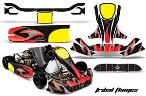 Go Kart Racing Graphics Kit Decal Sticker Wrap For KG Unico TRIBAL RED BLACK - Bild 1 von 1