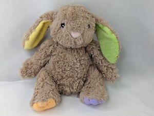 Animal Adventure Tan Rabbit Plush 10 Inch Pastel Multicolor Ears Feet 2016 Toy