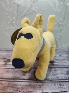 Life is Good Rocket Yellow Puppy Dog 10” Plush New Blue Collar Embroidered Tags - Picture 1 of 12