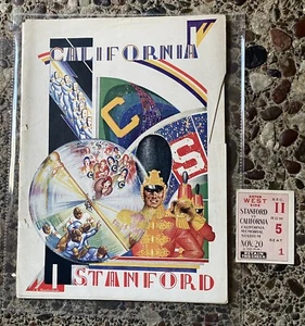 Rare 1930 Cal Stanford “Big Game”College Football Program UC Berkeley Pop Warner - Picture 1 of 21