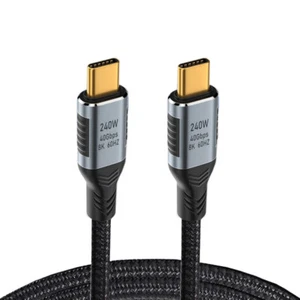 CY USB-C USB4 Cable 240W 40Gbps USB3.1 100W 8K@60Hz 5K USB4.0 Cord Thunderbolt3 - Picture 1 of 12
