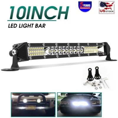 Barra de luz de trabajo LED delgada de 10 pulgadas haz combinado para 14-18 Rancher 420 y Foreman 500 Foto 1 de 4