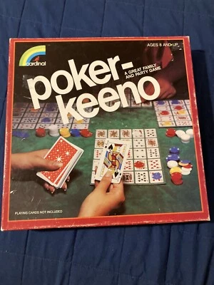 Poker- Keeno - A Great Family and Party Game Cardinal Games Vtg 80's With Cards! - Image 1 of 4