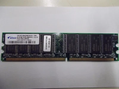 Elixir 512MB DDR-266Mhz-CL2.5, PC2100U-25330, #SU143 - Image 1 of 2