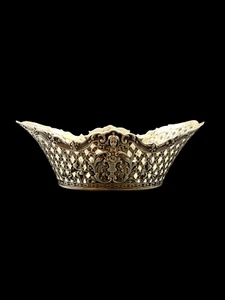 Rare Antique Hanau Sterling Silver Pierced Bowl - Chester 1906, Hallmarked - Picture 1 of 9