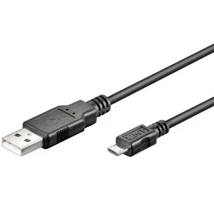Ladekabel Datenkabel Kabel USB 2.0 auf micro USB 1,8m Schwarz - Bild 1 von 1