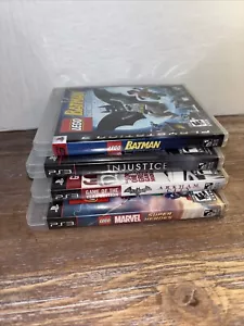 Lot Of 4 PlayStation 3 Super Hero Games, Lego Batman, Lego marvel, Arkham City + - Picture 1 of 9