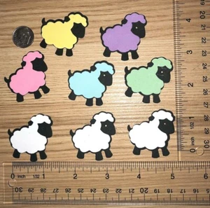 🐑10 LAMB 🐑cardstock paper die cut embellishments - Picture 1 of 4