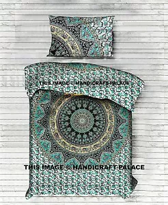 Elefante Indio Edredón Nórdico Cubierta Mandala Hippie Bohemio Doble Colcha - Imagen 1 de 2