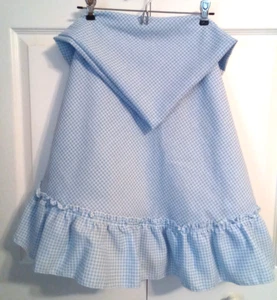 Hellblaue karierte runde Tischdecke mit Gingham-Muster 68 Zoll Durchmesser - Bild 1 von 4