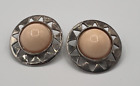 Vintage Earrings Art Deco Carol Dauplaise Imitation Pearl Clip Ons 1.5"