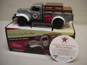 TEXACO SPECIAL ED. BRUSHED METAL 2011 1946 DODGE POWER WAGON STAKE BED TRUCK #28 - Picture 1 of 7