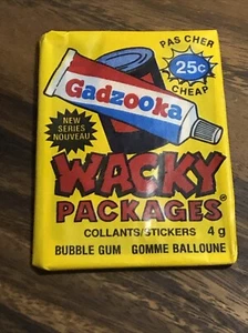 Wacky Packages Pegatinas Topps OPC Sellado Vintage Cera Pack 1988-1989 - 1 paquete - Imagen 1 de 1