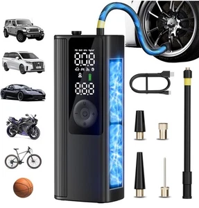 Inflador de Neumáticos Compresor de Aire Portátil Bomba de Aire Inalámbrica para Neumáticos de Coche Digital - Imagen 1 de 9