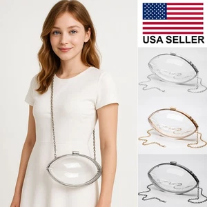 UNNI Umhängetasche Damen Everyday transparent Acryl Fußball Stadion Clutch - Bild 1 von 9